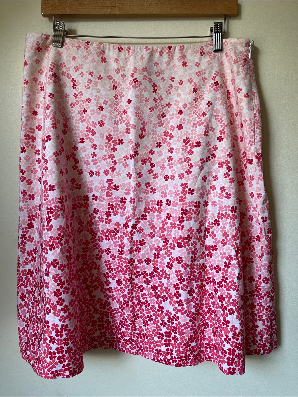 Talbots Pink Floral A-Line Skirt